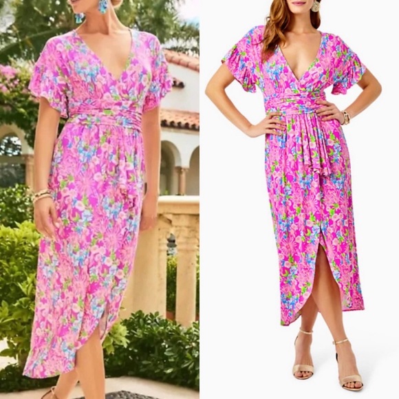 Lilly Pulitzer Dresses & Skirts - Lilly Pulitzer Anchorage Midi Adult Womens Multicolor Dress